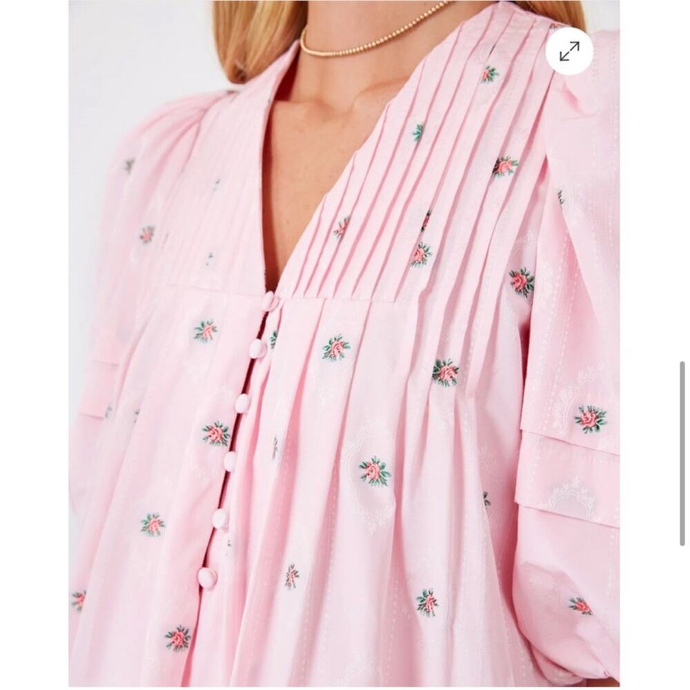 Hunter Bell Jenkins Dress Pink Floral Blossom - Picture 8 of 13